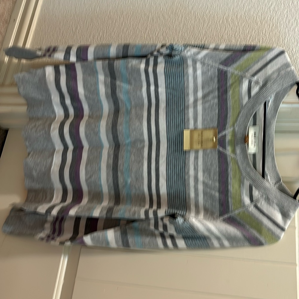 Grey striped sweater